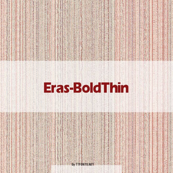 Eras-Bold Thin example